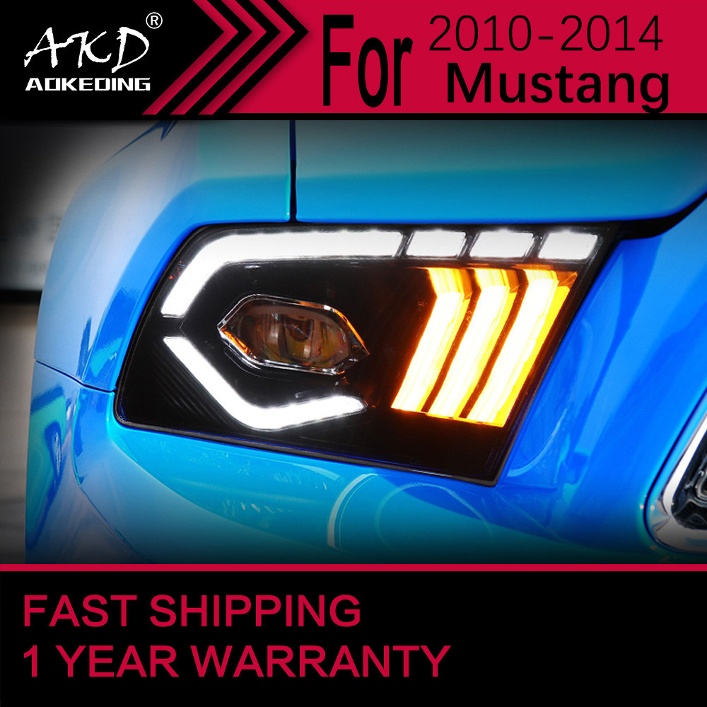 Car Lights for Ford Mustang LED Headlight 2010-2014 Mustang Head Lamp
