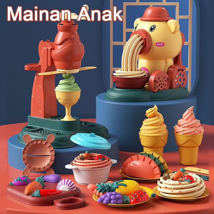Mainan Anak / Plastisin Cetakan Kue Mie Dan Mainan Lain / Anak-anak Simulasi Dapur Masak Mainan Anak