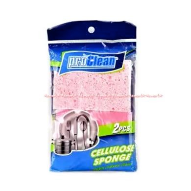 Proclean Cellulose Pink Spon Pencuci Piring & Peralatan Dapur Isi 2