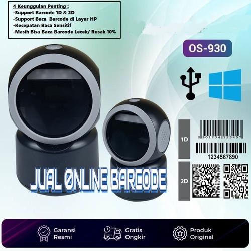 Stok Baru IWARE Barcode Scanner OS 930 OMINI IMAGER OS-930 1D 2D QR OS930 USB