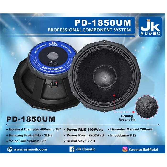 Speaker PD 1850UM Jk Audio PD 1850 UM