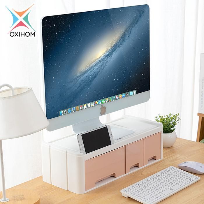 

Oxihom Laci Plastik Susun Tempat Kotak Penyimpanan Meja Stand Monitor Drawer Storage Stackable