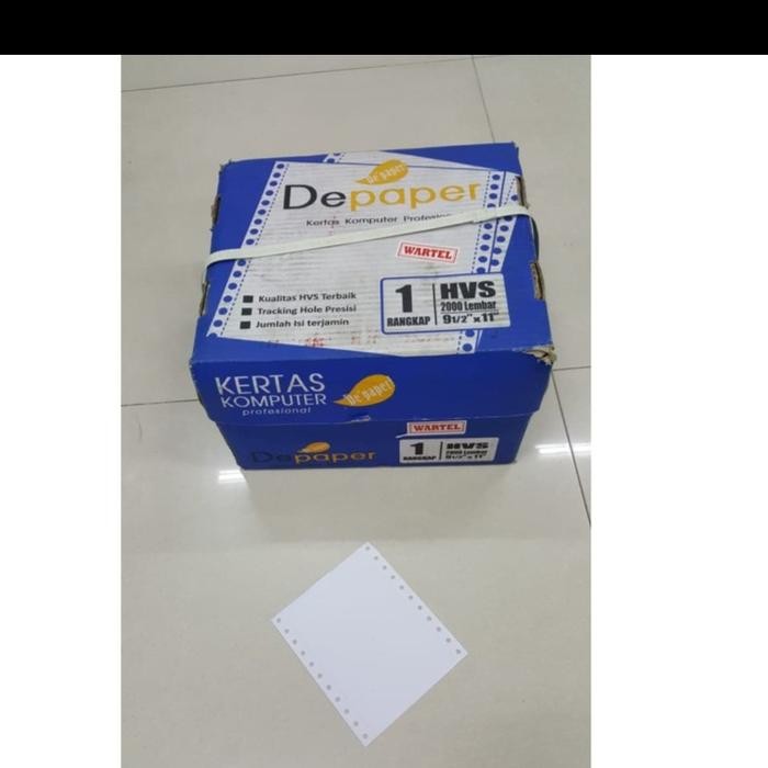 

1 Ply Wartel Kertas Continuous Form Depaper 9 1/2 x 11