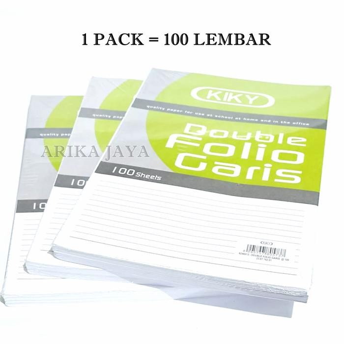 

Kertas Double Folio Bergaris Kiky isi 100 lembar