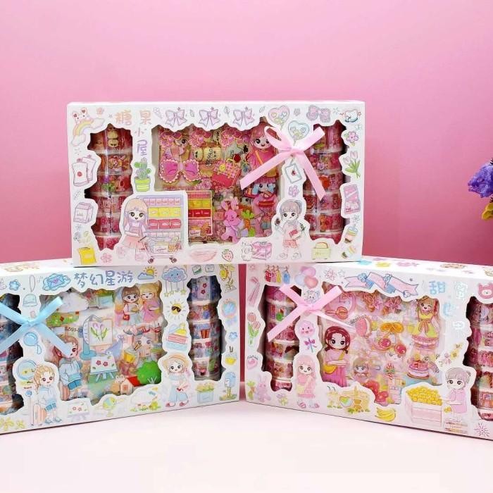 

Stiker Set Washi Tape PET Korea Cutting Sticker MOMO Murah Grosir Stiker Mainan VIRAL Kado Anak