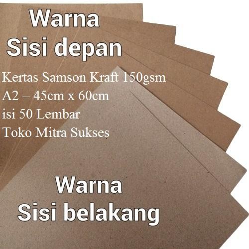 

Kertas Samson Kraft 150gram A2 - 45cm x 60cm isi 50 Lembar