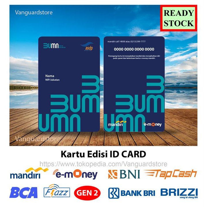 

Emoney ID CARD ASDP NEW MANDIRI BUMN Etoll Kartu Identitas - 2 SISI