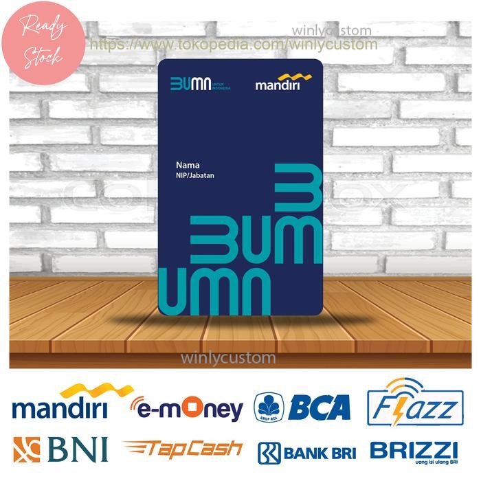 

KARTU EMONEY MANDIRI BCA BNI BRI ID CARD NEW BUMN MANDIRI - 1 SISI