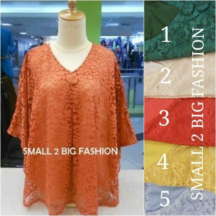 blouse brukat besar / blus busui / blus brokat bigsize / brokat jumbo