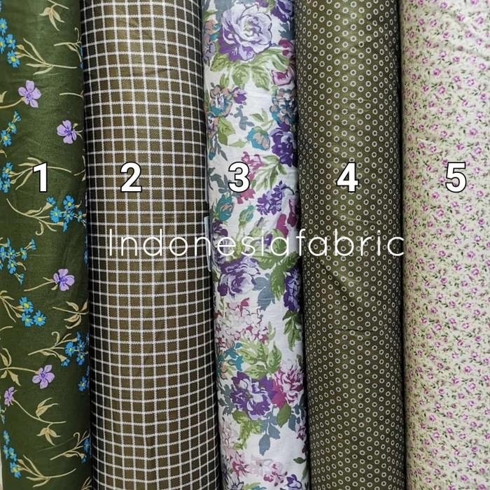 

Kain bahan 0.5 meteran katun jepang tokai senko motif Army Series