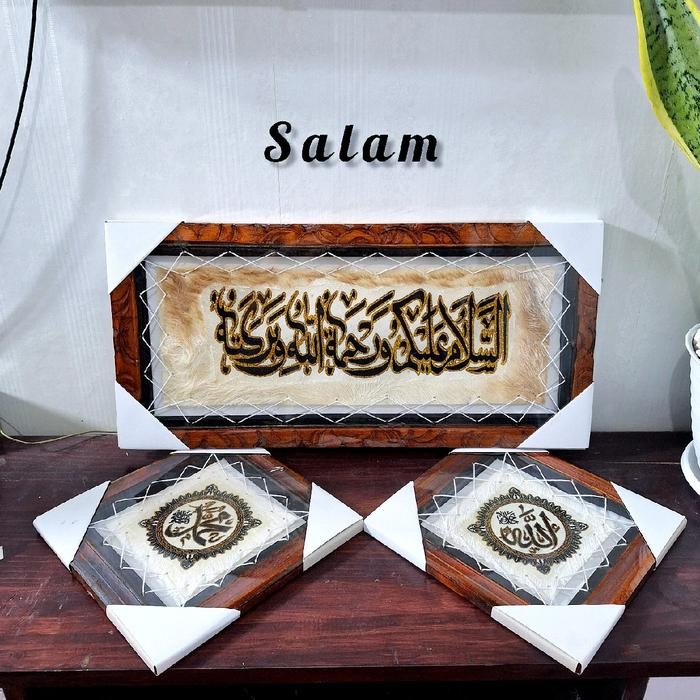 

1 set kaligrafi salam 3in1 60cmx30cm