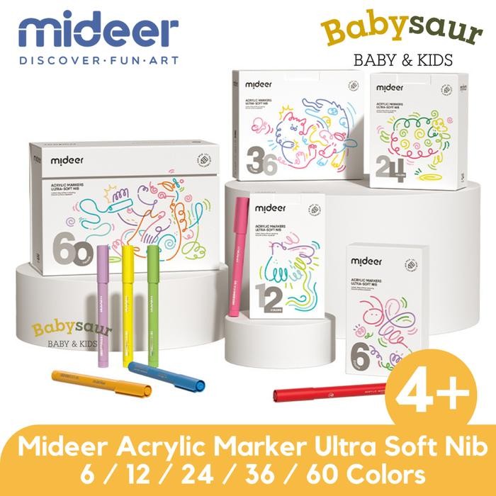 

Mideer Acrylic Paint Marker Spidol Akrilik Warna Gambar Mewarnai Anak