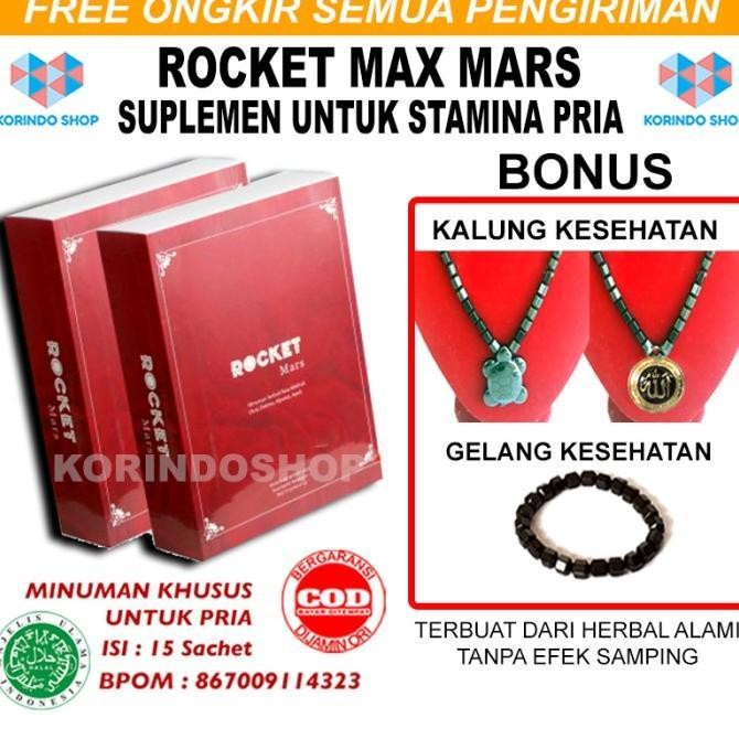 New Suplemen Pria Rocket Max Mars Bonus Gelang Gynsamyong High Quality