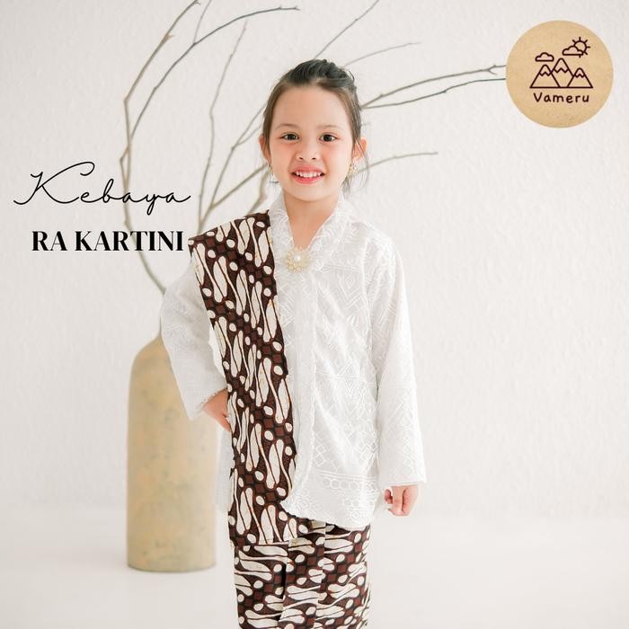 KEBAYA KARTINI ANAK BROKAT PUTIH COSPLAY IBU KARTINI