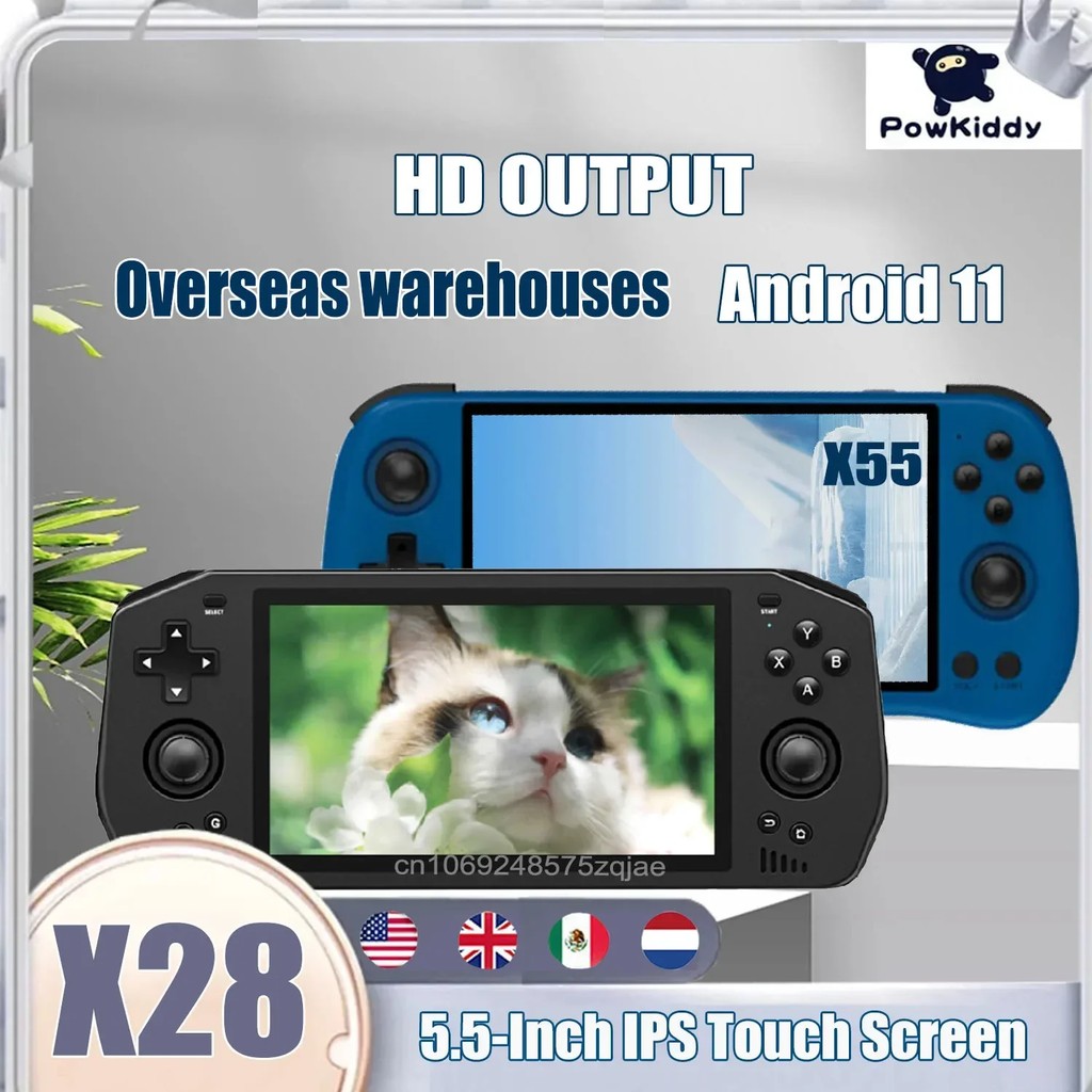 Powkiddy X28 X55 Handheld Portable Video Game Consoles 5.5 INCH Retro