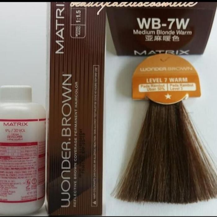 Terlaris Hair Color Matrix Wonder Brown Wb-7W+Oxidant Ready