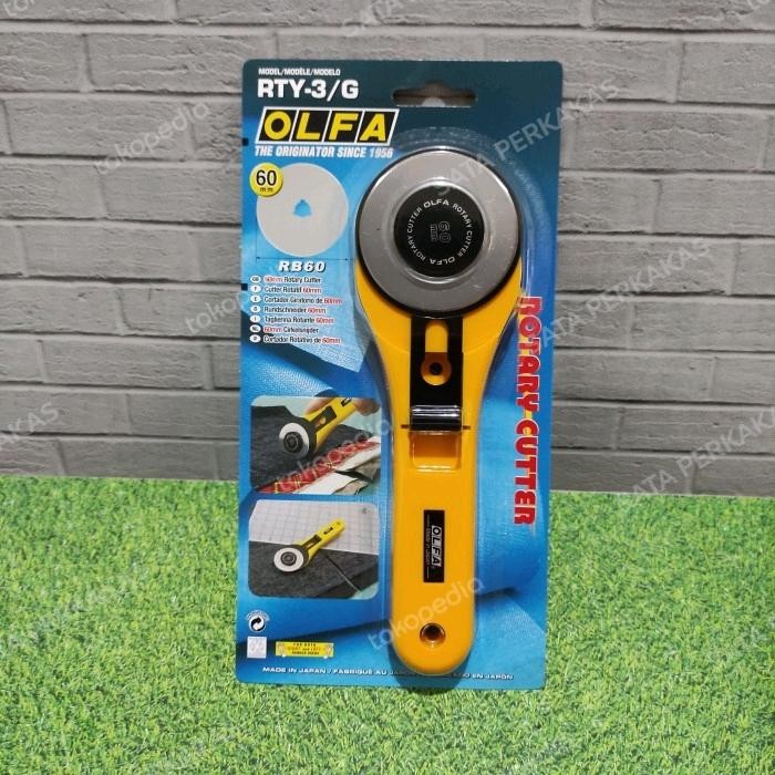 

PEMOTONG KAIN ROTARY CUTTER 60MM RTY-3/G OLFA KODE 187