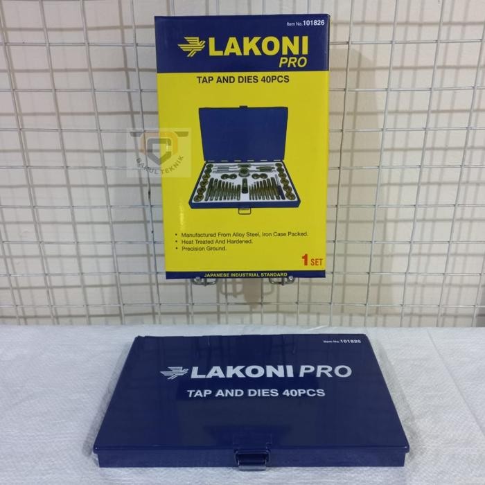 

LAKONI PRO 101826 TAP AND DIES SET JETJO TOOLS TAP AND DIES 40PCS ORIGINAL COLOR KODE 392
