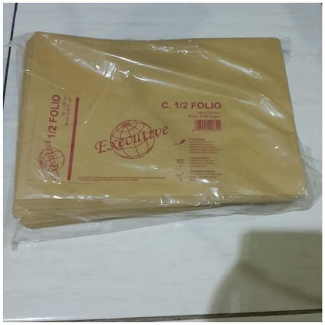 

AMPLOP COKLAT EXECUTIVE C. 1/2 FOLIO ( 185 X 270 MM ) ISI 100 KODE 1184