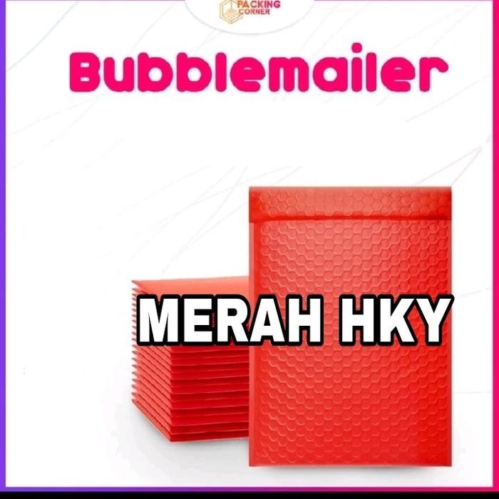 

BUBBLE AMPLOP PACKING PEMBUNGKUS PELINDUNG BAHAN PLASTIK SERI WARNA RED MERAH HKY KODE 790
