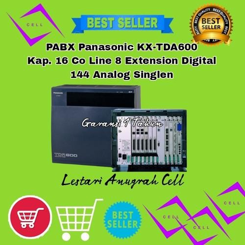 Pabx Panasonic KX-TDA600 - 16 Line 8 Extension Digital 144 Analog Singlen