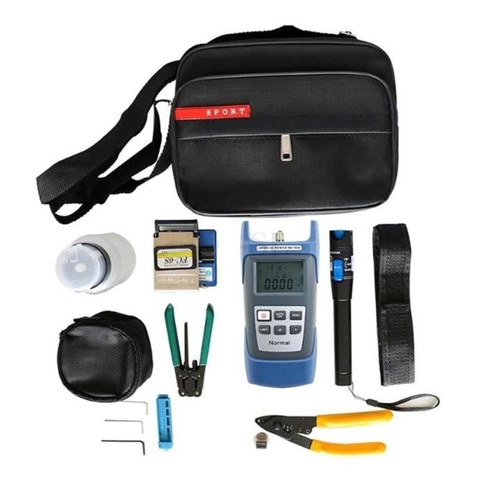 FTTH Tool Kit SET Lengkap OPM VFL Cleaver FO Fiber Optik Toolkit TAS