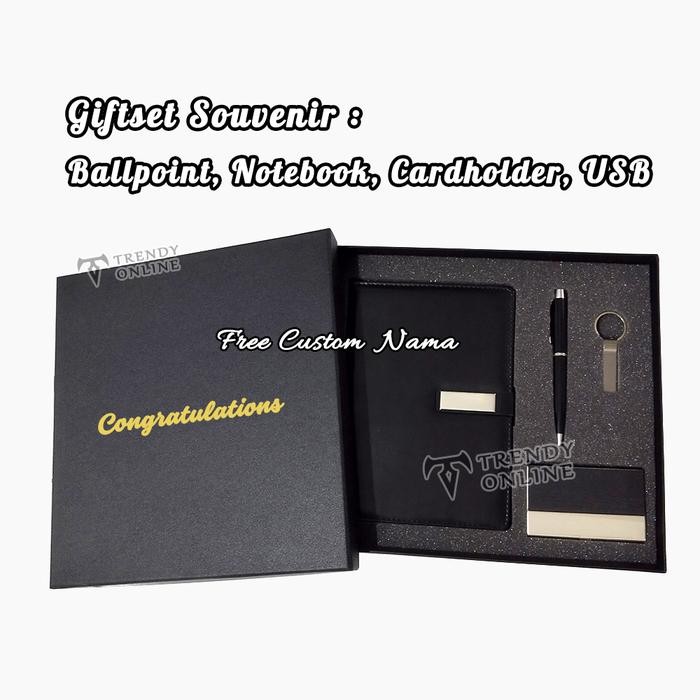 

Gift Set, Hampers Notebook Souvenir Ballpoint, Set Hadiah Pen Buku Usb