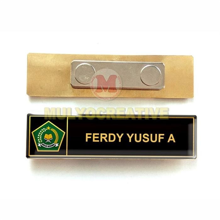 

PAPAN NAMA KEMENTERIAN AGAMA NAMETAG - NAME TAG CUSTOM LOGO KEMENAG PREMIUM