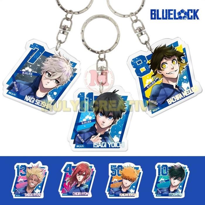 

Ganci Blue Lock Akrilik Dua Sisi Bolak Balik Gantungan Kunci Anime Keychain Isagi Nagi Bachira