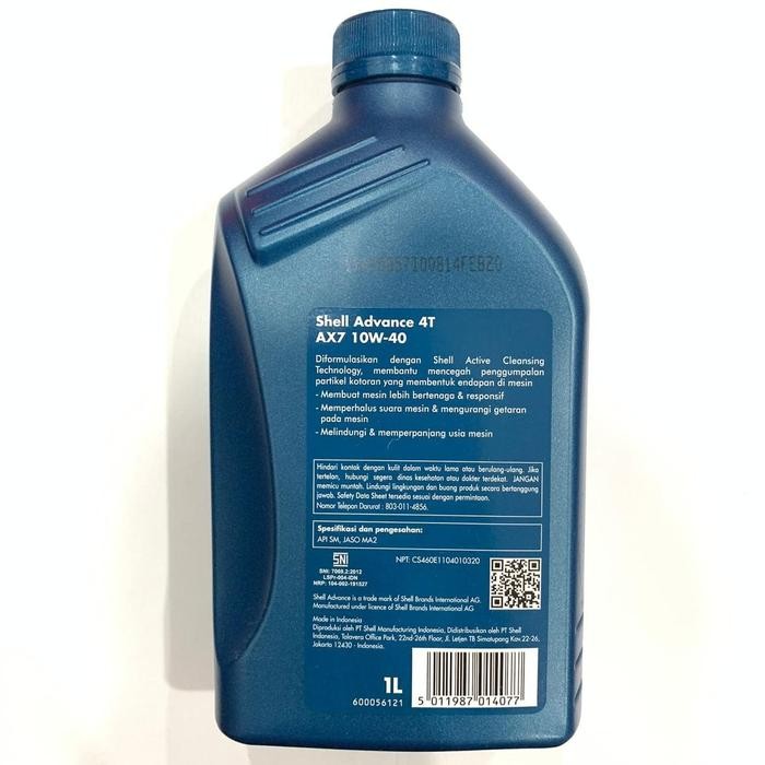 Oli Shell Ax7 1 Liter 10W40 Satria Fu Vixion R15 Jupiter Mx