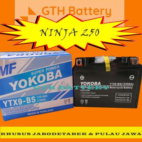 Aki Motor Ninja 250 Yokoba Ytx9-Bs