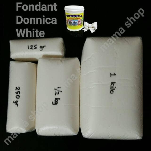 

NEW! FONDANT PUTIH MERK DONNICA 1 KILO REPACK GULA DEKOR BAHAN HIASAN KUE