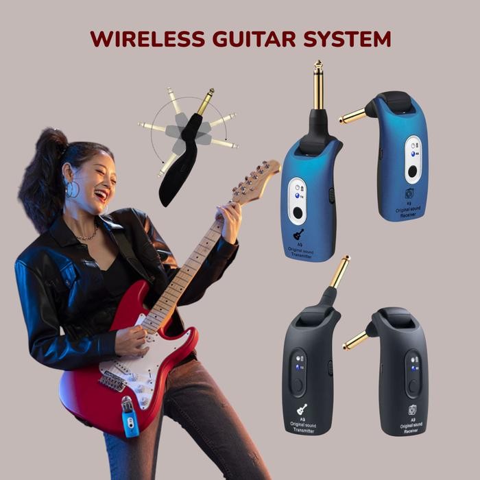 Wireless Guitar System 2.4GHz Transmitter & Receiver
