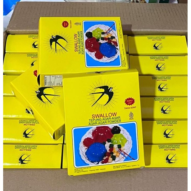 

NEW! AGAR-AGAR SWALLOW 1X KARTON ISI 24X DOS