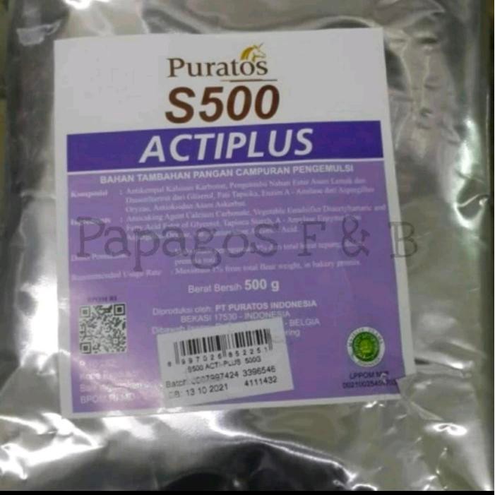 

NEW! PENGEMBANG ROTI PURATOS S500 ACTIPLUS BREAD IMPROVER 500 GR / GRAM