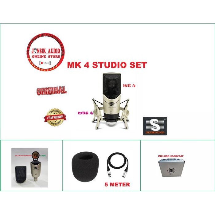Mk4 Studio Set Microphone Condensor Synco Proaudio Mikrofon