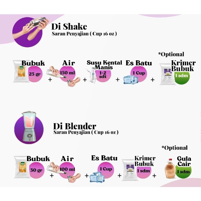 

Ready- Omura Blend Bubuk Minuman Rasa Mango Tea / Teh Mangga Powder Drink 1 Kg Omura Powder