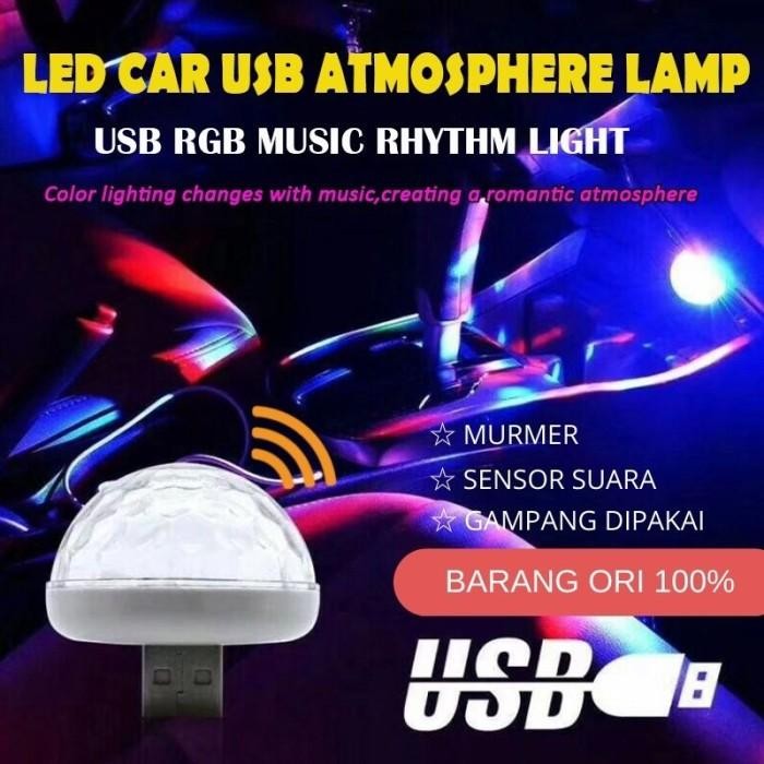 Lampu LED RGB Disco Colok USB / Disco Lamp Lampu Kabin Mobil Interior