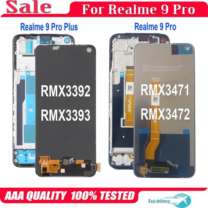 Original AMOLED For Realme 9 Pro Plus RMX3392 RMX3393 LCD Display Touch Screen Digitizer For Realme9