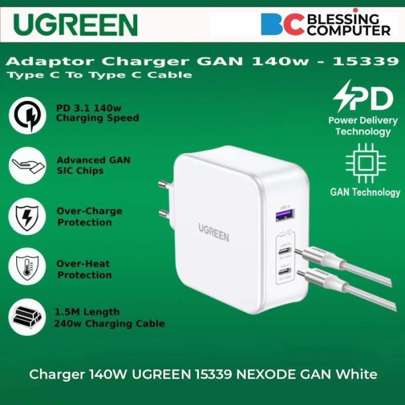 Charger 140W UGREEN 15339 NEXODE GAN White *