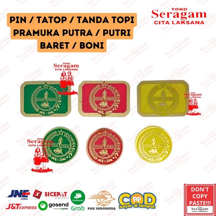 (Expert) PIN / EMBLEM / TATOP / TANDA TOPI PRAMUKA BARET / BONI
