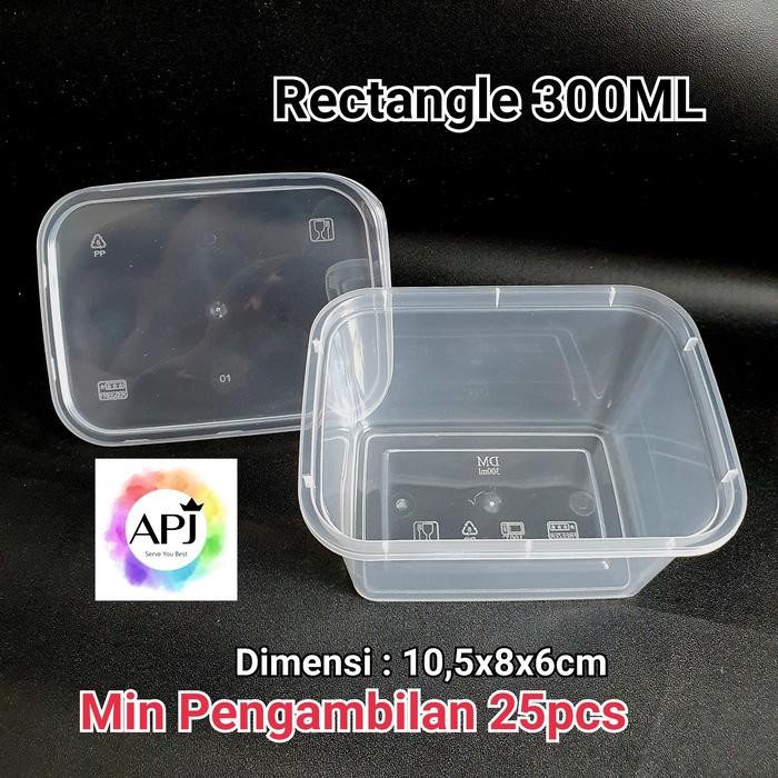 Thinwall Rectangle 300ml / Kotak Makan 300ml / Thinwall Mini 300ml / K