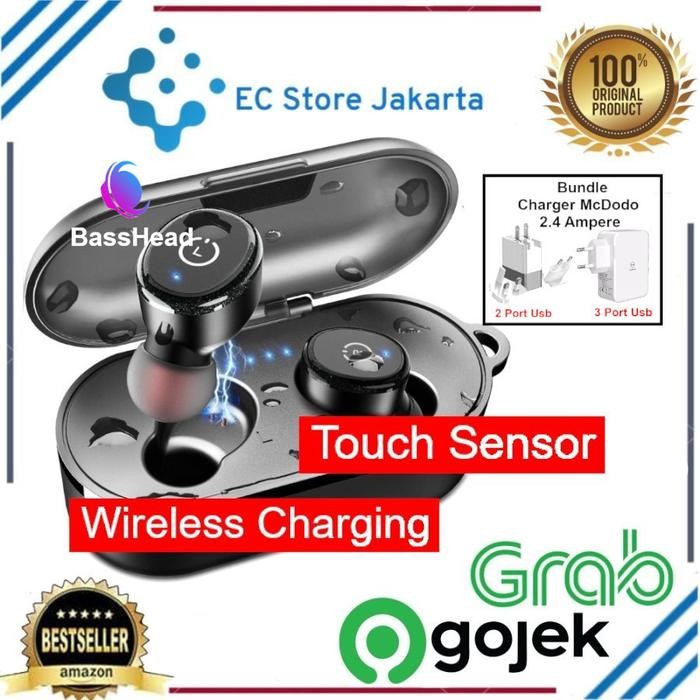 Tozo T10 TWS Stereo Headset Wireless Earbuds Wireless Charging IPX8