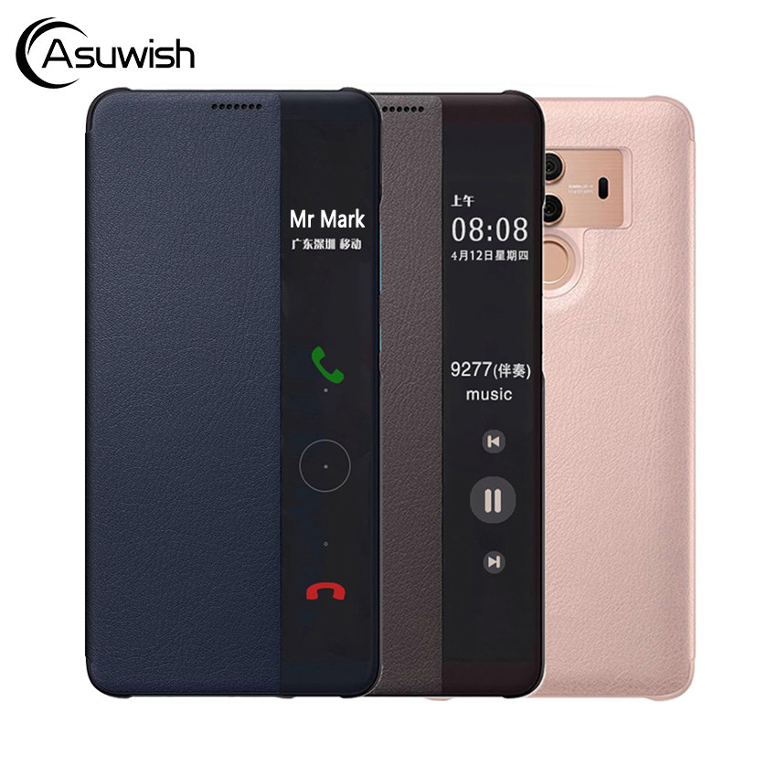 Smart View Flip Cover Leather Phone Case For Huawei Mate 10 Pro Mate10 10pro Mate10pro Luxury Magnet