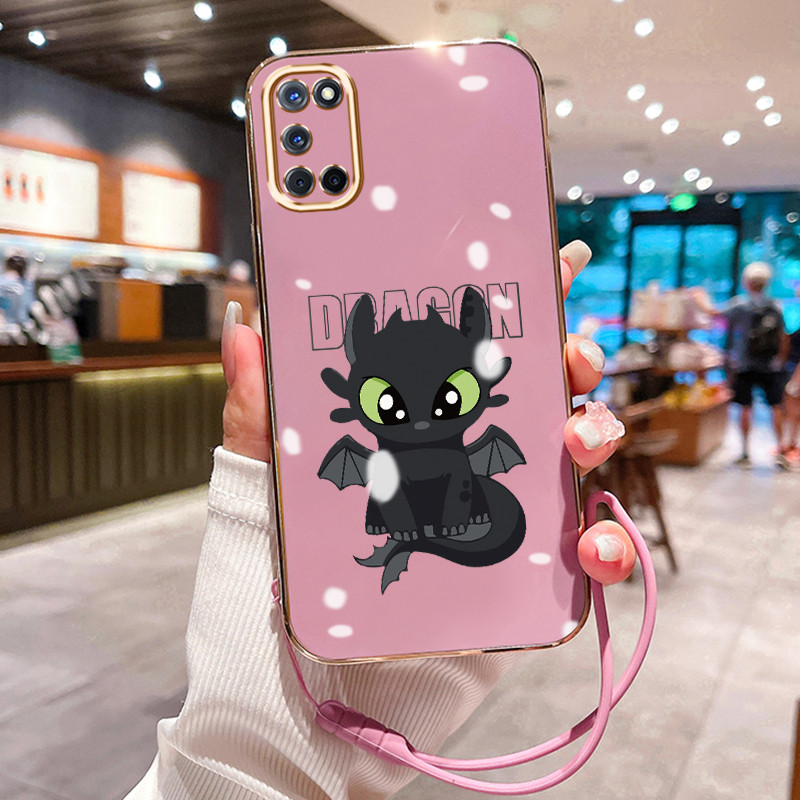 Casing Hp Untuk OPPO A52 A72 A92 Case Casing Raksasa HP Cesing Silikon Softcase disepuh tali Kasing