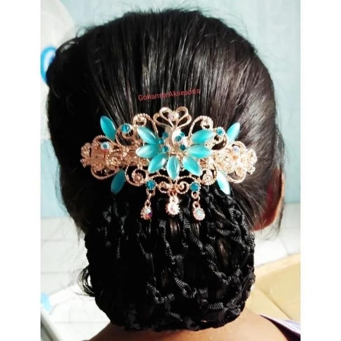 JEPIT OTOMATIS HAIRNET JEPIT KOREA 8CM JEPIT CETEK KEP JEPIT KOREA PERMATA