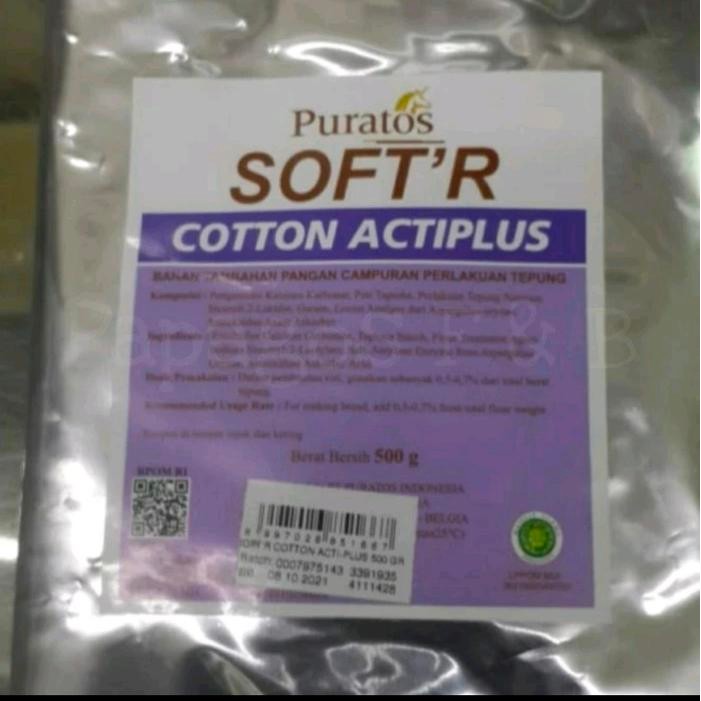 

Pelembut Roti Puratos Soft'R Soft Cotton Acti Plus 500 Gr / Gram