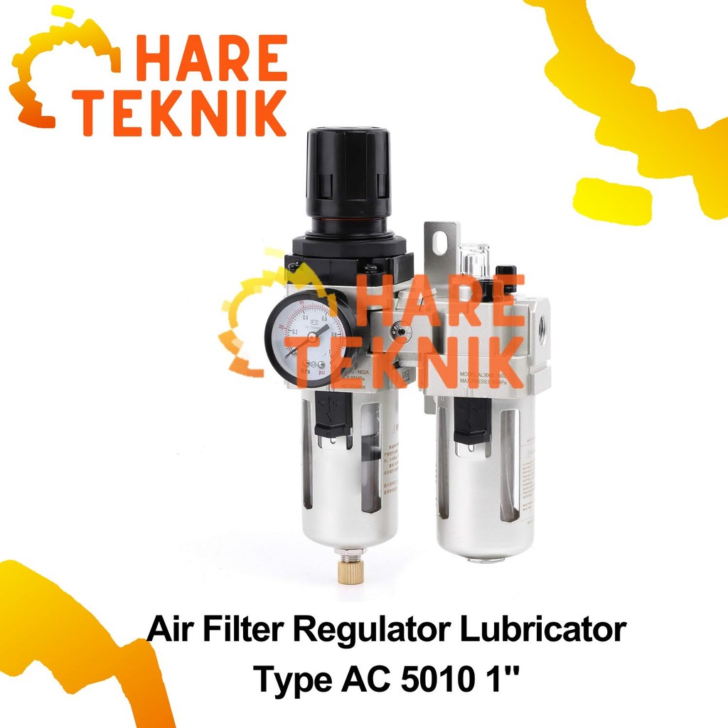 AC 5010-10 FILTER REGULATOR LUBRICATOR PNEUMATIC 2 BARIS 1" AC5010-10