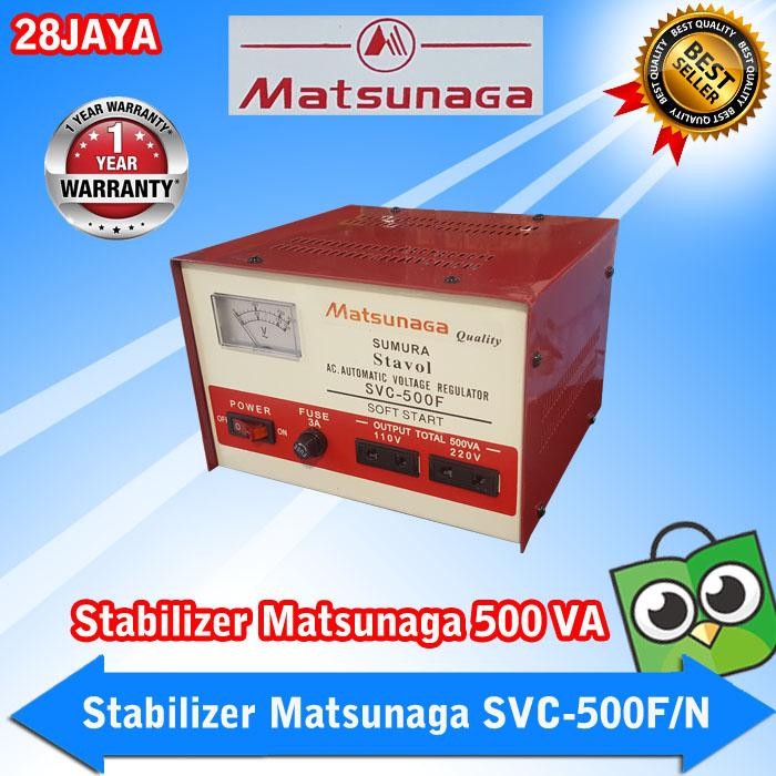 Stabilizer Matsunaga 500 VA - Stabilizer Matsunaga SVC-500F/N