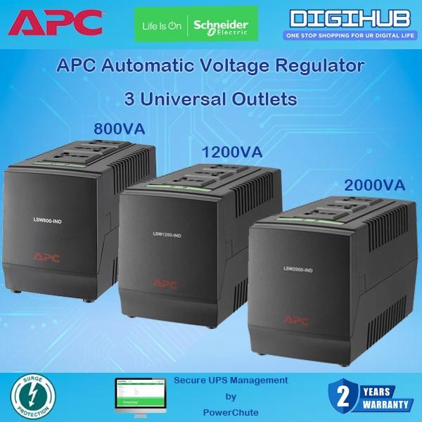 APC Line-R Automatic Voltage Regulator, Stabilizer 800VA, 1200VA, 2000VA